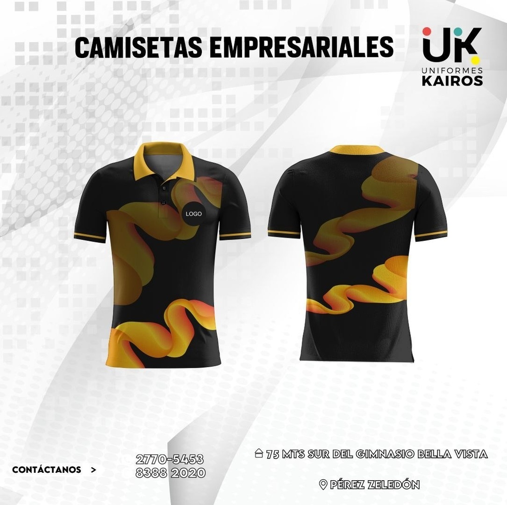 [KAI-EMP-003] Polo empresarial moderno negro y dorado