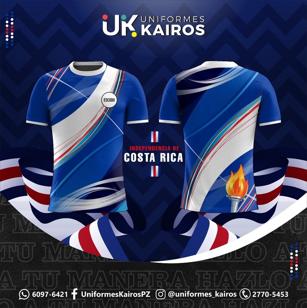 [KAI-15SEP-POLO-002] Polo patriótico Costa Rica variante